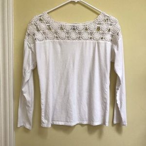 White Flowy Long Sleeved Shirt